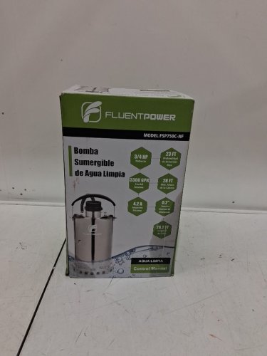 FLUENTPOWER 3/4HP 3300GPH STAINLESS STEEL SUBMERSIBLE PUMP (MODEL: FSP750C-NF) image 2
