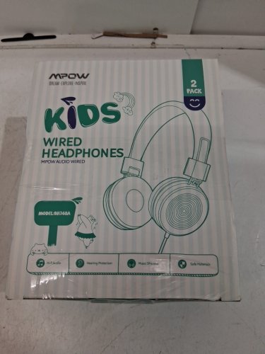 2pk kids mpow wired Headphones with Sharing Splitter - blue/PINK (model: bh360a) image 3