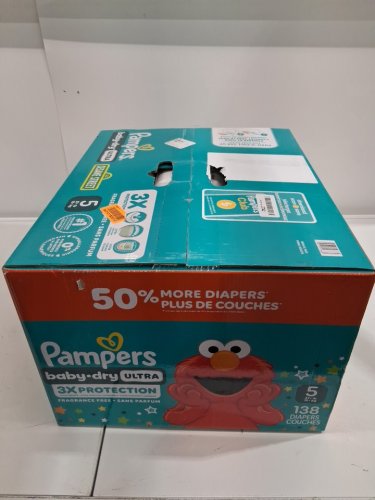 138PK PAMPERS BABY DRY ULTRA DIAPERS - SIZE 5 (20-37LBS) - SESAME STREET image 3