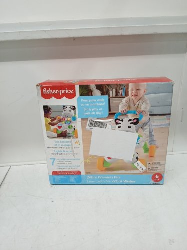 *FRENCH VERSION* FISHER-PRICE LEARN WITH ME ZEBRA WALKER BABY TOY WITH MUSIC & LIGHTS - MULTICOLOUR (MODEL: DLD96) image 2