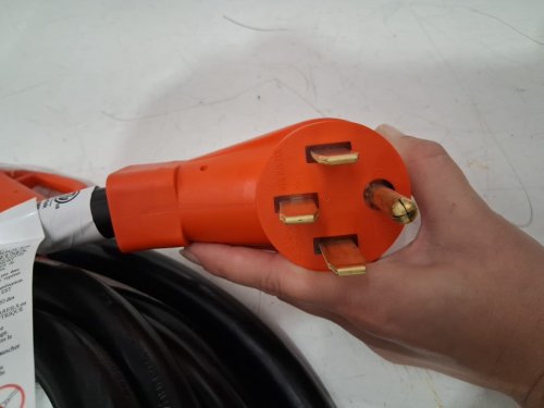 Generator Cord and Power Inlet Box Kit -  50A/25FT - 14-50P to SS2-50R type plugs  - black/orange - (model: xn1450p-a+XLS250R-a) image 5