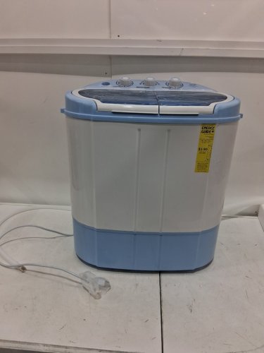 PYLE PURE CLEAN MINI TOP LOAD PORTABLE WASHER & SPIN DRYER - 7.7LBS CAPACITY / 110V - WHITE/BLUE (MODEL: PUCWM22) image 3