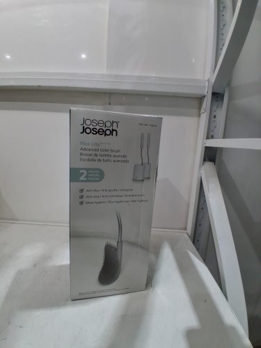2pk JOSEPH JOSEPH FLEX LITE SILICONE Toilet Brush with Slimline Holder Set - WHITE (MODEL: 1796144) image 2