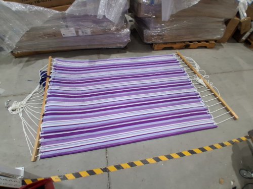 Lazy Daze Hammocks Quilted Hammock with Soft Pillow - 12FT - Purple Stripes (Model: HMQF-22) image 3