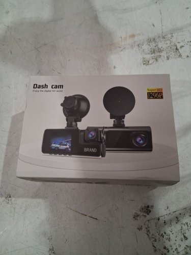 front and rear car dash camera with 2" ips screen, 1296p fhd, 170° wide angle, g-sensor, & loop recording - black (model: sxt-01-01) image 2