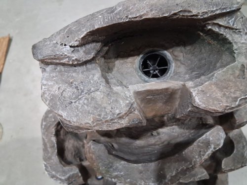 Multilevel Rock Fountain with LED Lights - 29" x 15" x 13" - grey (model: OFL008GR) image 4