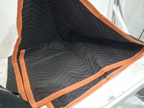 4pk Moving Blankets - 72" x 40" - Black/Orange image 4