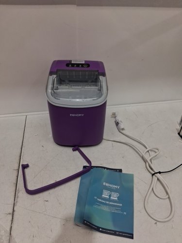 EUHOMY Countertop Ice Maker Machine with Handle, 26lbs Per Day - PURPLE - (MODEL: IM001-BPU-CAEH) image 3