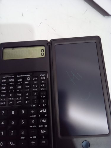 roatee scientific calculator erwriter with solar power & rechargeable cable, multiview 6-line display with erasable lcd writing tablet (model: 0606-991EX) image 3