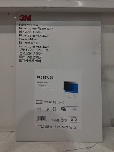 3M Widescreen Monitor Privacy Filter - 23.8" - black (model: PF238W9B) image 2