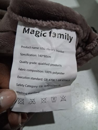 magic family usb electric heated blanket - 55.1" × 31.5" - brown image 3