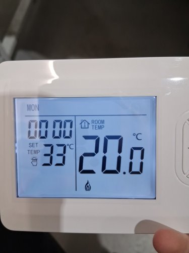 heating thermostat - compatible with alexa - smart life - tuya and google assistant - white (model: me901h) image 4