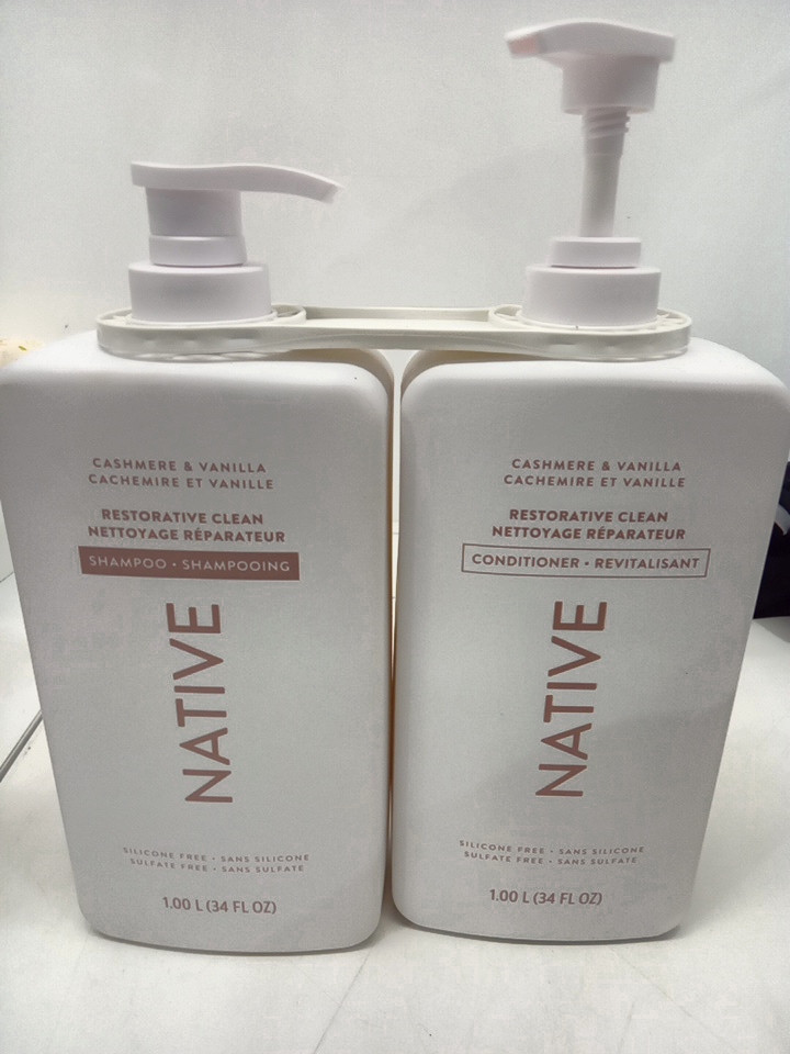 2pc native shampoo and conditioner - 1l - cashmere and vanilla image 2