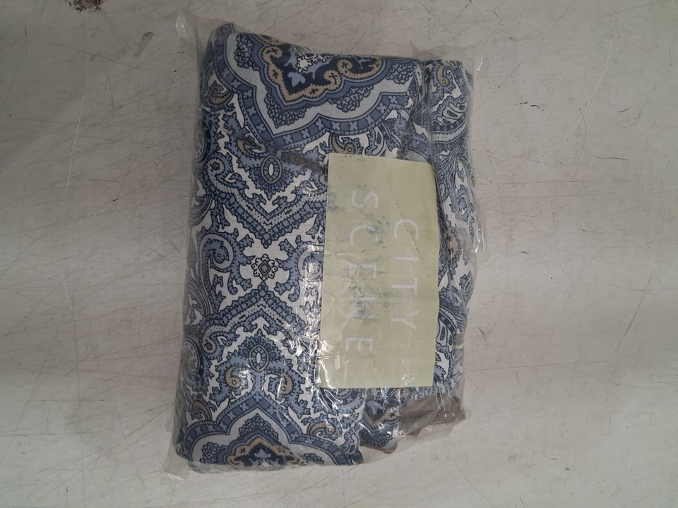 3PC Eddie Bauer 150-Thread Count Reversible Duvet Cover & Sham Set - Full/Queen - Blue/Brown (Model: 060-17-1877) image 4