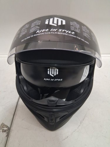 ILM adults Motorcycle Dual Visor Flip up Modular Full Face Helmet DOT certified - medium (57-58) - matte black (model: ILM-902) image 5