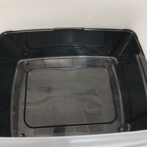 IRIS USA KITTY LITTER BOX WITH SCOPE - BLACK/CLEAR image 3