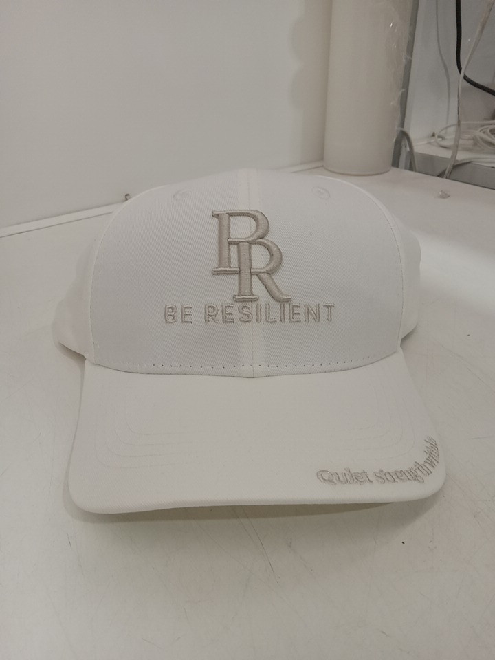 Be Resilient 100% Cotton Twill Baseball Cap - OSFM - Starlight/white image 2