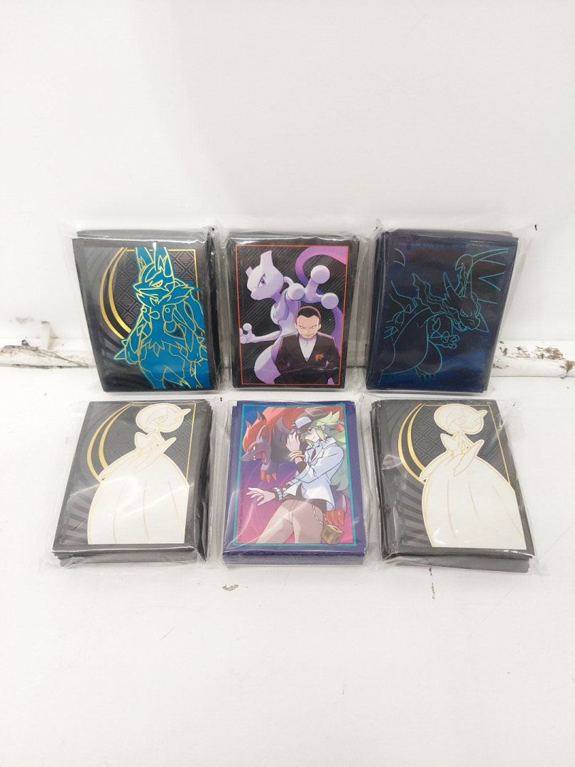 6pk ASSORTED standard sized POKEMON tcg CARD SLEEVES - 65 SLEEVES PER PACK (390 total sleeves) image 2