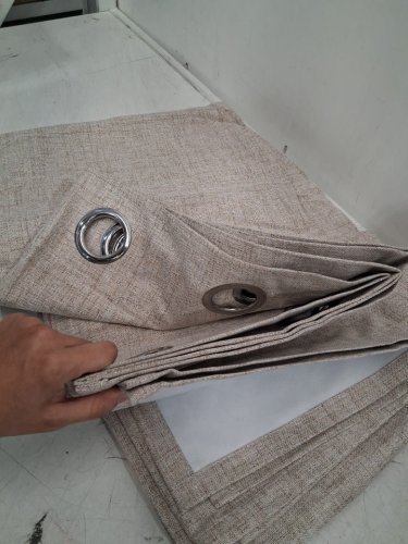 (2 panel) Limay room blackout curtains with grommet top - 52" x 84" - natural taupe image 4