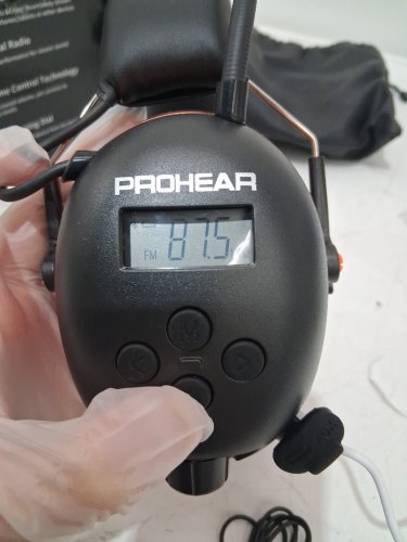 Prohear Bluetooth Radio Hearing Protection Headphones - 31SNR Noise Reduction / 50 Hour Battery - Black / Orange (Model:  Em033) image 6