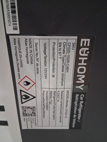 EUHOMY Car Refrigerator Compressor Electric Cooler WITH APP Control - 10l - grey (model: cf020-10gr-caeh) image 4