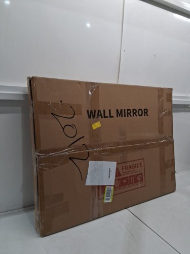 anhyi wall bathroom mirror with shelf - 32" x 24" - white (model: W14H-W) image 4