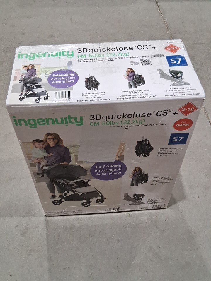 Summer by Ingenuity 3Dquickclose CS+ Compact one touch Folding Stroller - 50LBS max - GREY/BLACK (MODEL: 31900) image 2