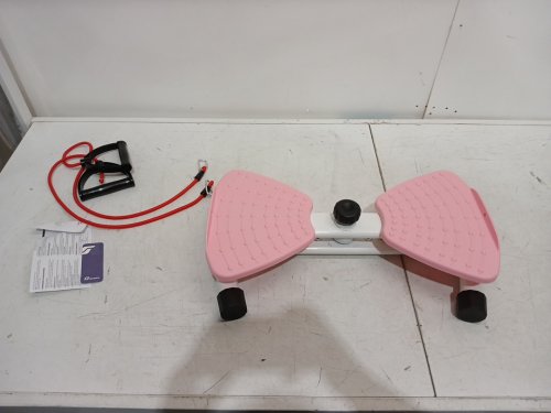 soldfit ab board waist twist machine with resistance bands - 11.02" x 20.47" x 3.93" - pink/white image 3