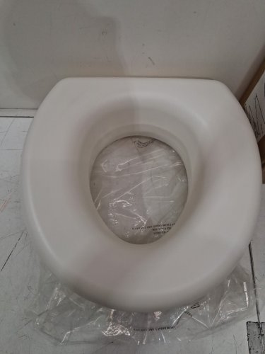healthsmart PORTABLE ELEVATED ROUND TOILET SEAT RISER WITH SLIP RESISTANT PADS - 5" RAISED - 300lbs max/CAP - WHITE (MODEL: 522-1508-1901) image 3