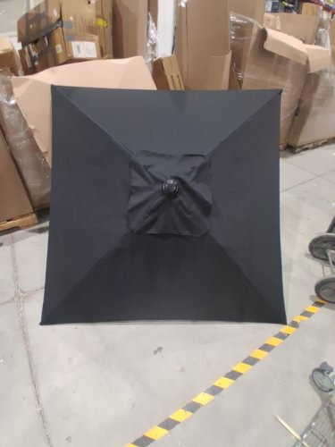 4-Rib Square Push-Up Umbrella - 7.5FT - Black image 4