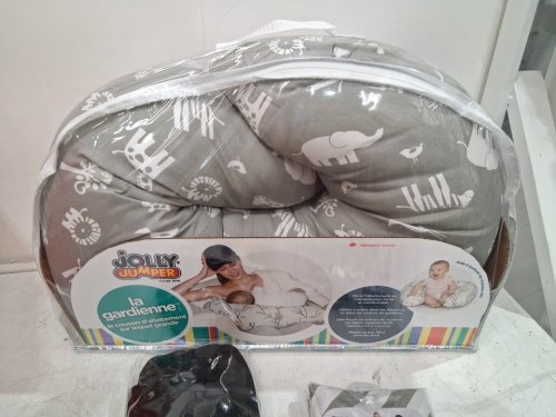 3pc Jolly Jumper nursing essentials starter kit with pillow, pashmama  and replacement cover - black/white/grey image 4