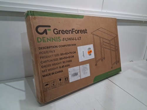 greenforest folding desk with wheels - 31" - white (model: DENNIS-FUWH-L-LT) image 5