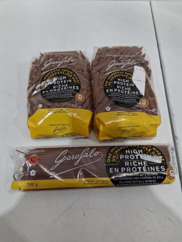 3pk garofalo high protein pasta variety pack - penne zitti rigate/spaghetti - 500g each image 2