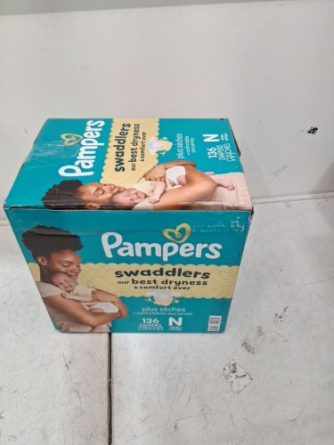 136PK PAMPERS SWADDLERS DIAPERS - NEWBORN SIZE image 3