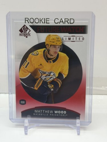 MATTHEW WOOD ROOKIE CARD FUTURE WATCH - UPPER DECK 2025-26 SP AUTHENTIC LIMITED RED #138 image 2