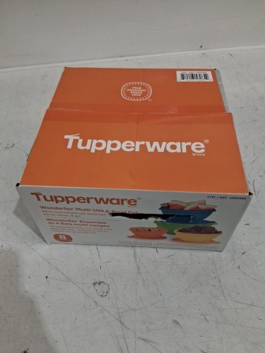 8pc tupperware Wonderlier Collection Food Storage Containers - blue/green/yellow/orange-(model:1995488) image 2