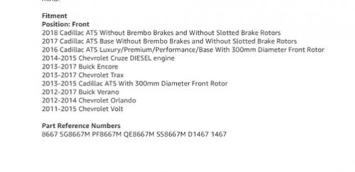 2PC CMX FRONT DISC BRAKE ROTORS FOR VARIOUS VEHICLE MODELS (MODEL: 8-580899) image 3