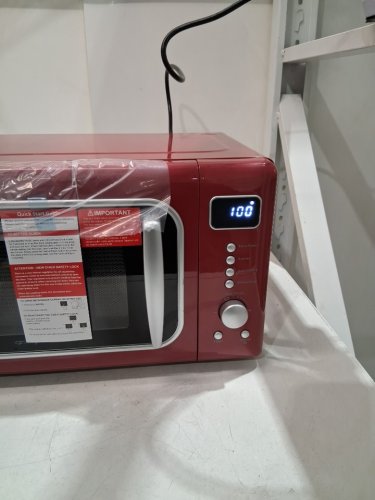 Frigidaire Retro Microwave Oven - 0.7CU.FT - 700W - RED/SILVER (Model: EMW788-merlotslv) image 7