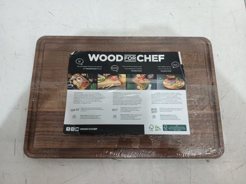 woodforchef wooden cutting board with juice groove - 12" x 16" - walnut image 4