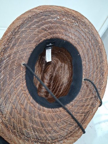adult unisex QUICKSILVER PIERSIDE STRAW LIFEGUARD HAT - Large/ extra large- Brown (style:aqyha00145) image 3