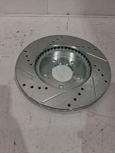 2PC power stop  Cross Drilled and Slotted Performance Brake Rotor - for select makes and models - (model: JBR528XR / JBR528XL) image 5
