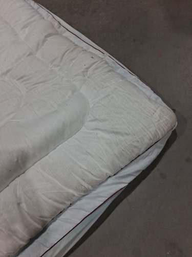 premium mattress topper with gel memory foam - queen - 60" x 80" - blue/white image 6
