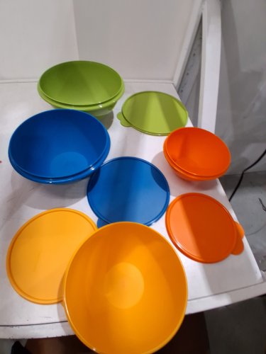 8pc tupperware Wonderlier Collection Food Storage Containers - blue/green/yellow/orange-(model:1995488) image 3