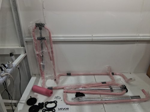 kids folding gymnastics bars - 140lbs cap - 42.5" x 59.1" x 53.1" - pink (model: qt1892a) image 3