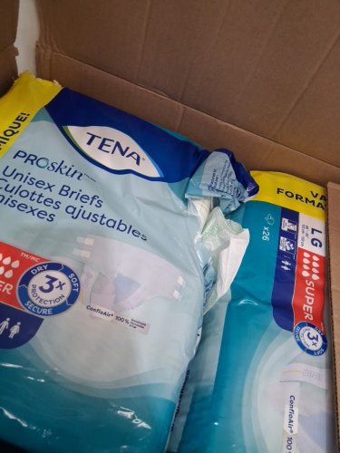 52pk adults TENA PROSkin Super Absorbency Briefs - Large - White image 3
