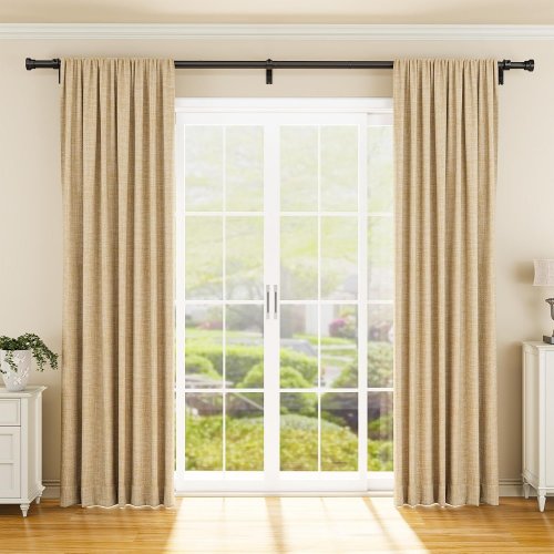 Adjustable Curtain Rod - 20" to 166" - Black image 2