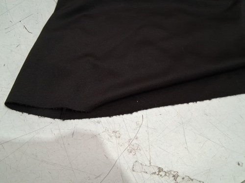 women's xscape floor length scuba cross neck ruffle dress - size 12 - black (style : 6993xa) image 3