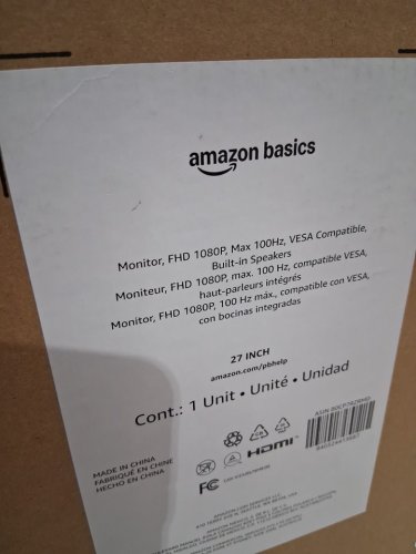 Amazon Basics VESA Compatible Monitor with Built-in Speakers - FHD 1080P Max - 100Hz - 27" - black (model: c27m2020md ) image 3