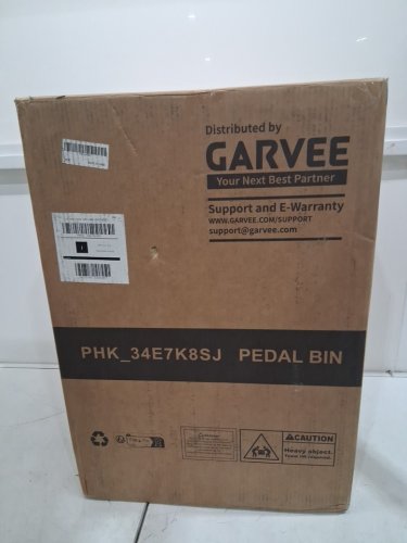 Garvee Metal Trash Can with Lid - 13gal/50L - black (Model: phk_34e7k8sj) image 2