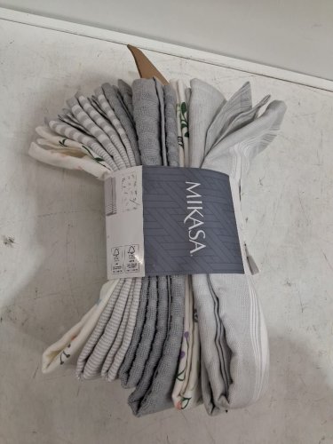 8PK MIKASA KITCHEN TOWELS - 17" X 28" - GREY/BUTTERFLIES (MODEL: 3400550) image 3